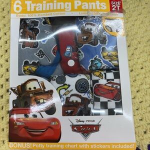 Disney Cars Training Pants for Kids pack of 6 size 2T (new)